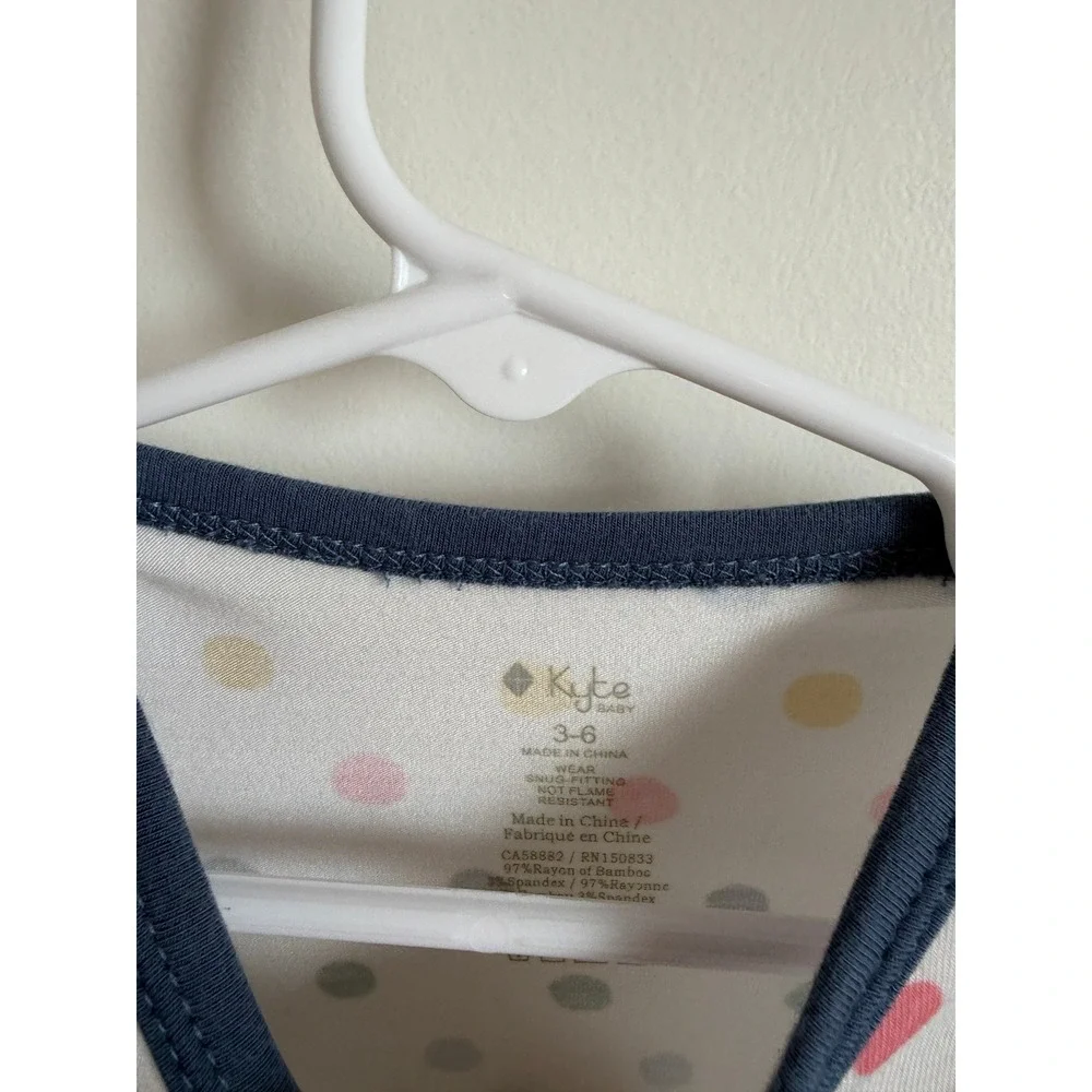 Kyte Baby Bamboo Footie Sleeper Multi Color Polka Dot 3-6 Months